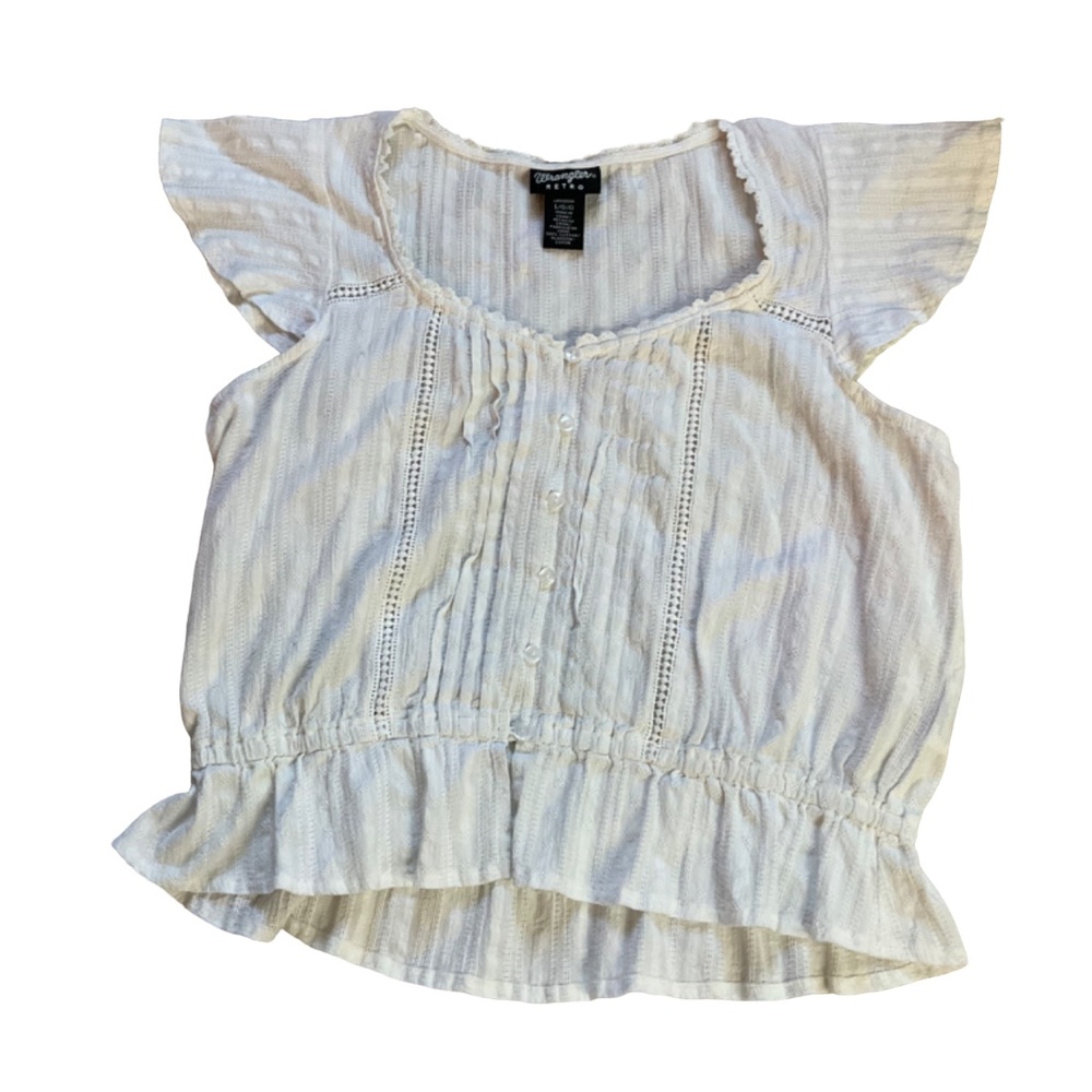 Women's White Wrangler Retro Top